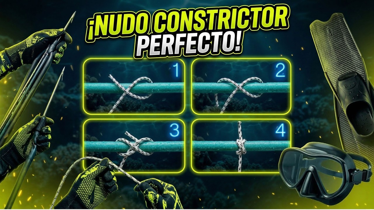 🔧 Cómo hacer el nudo constrictor para gomas de fusil (obuses de dyneema súper resistentes)