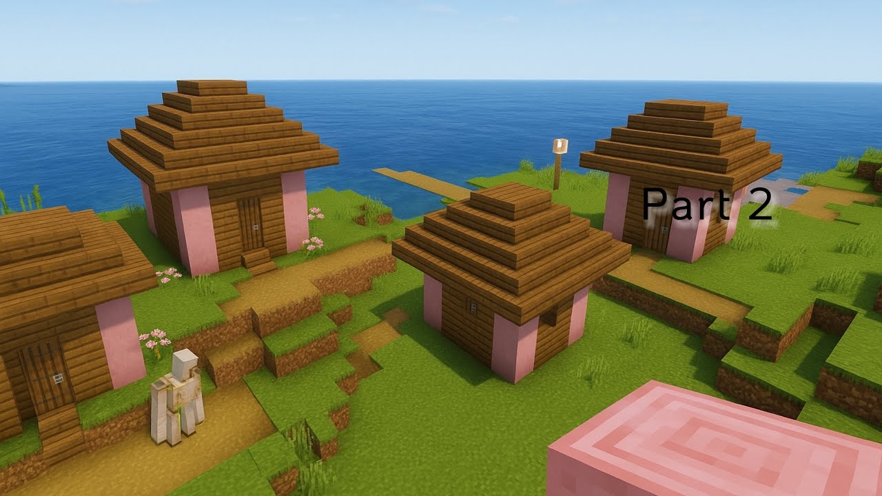 Minecraft - How To transform A Village Into A cherry Village