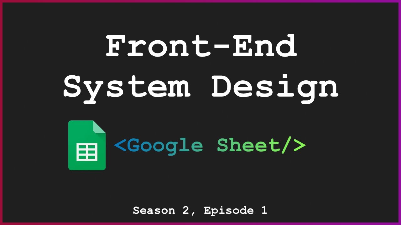 [Проектирование front-end-системы] — Google Таблицы