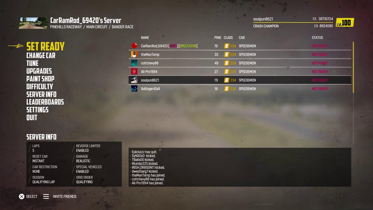 WPL Wreckfest Semi-Pros Series Week 4