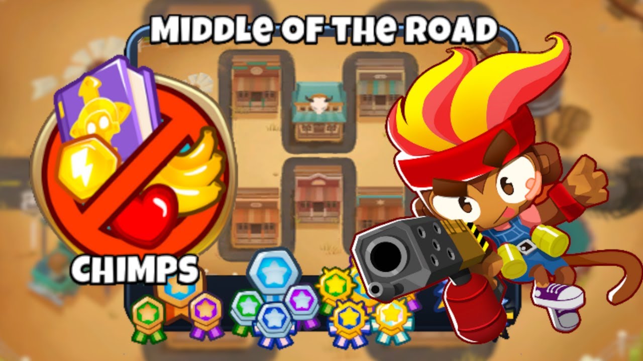 Middle of the Road [CHIMPS] Walkthrough/Guide | Bloons TD6
