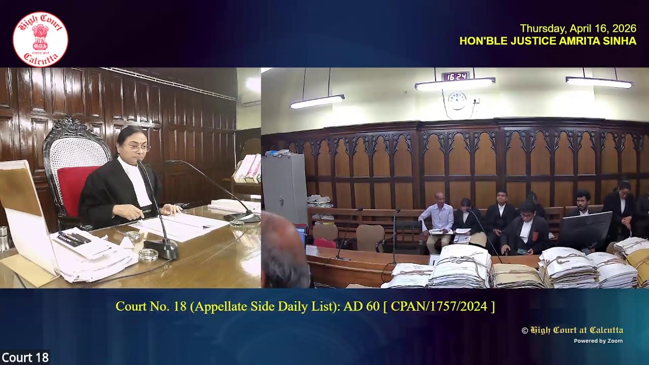 16 April 2026 | Court No. 18 | Live Streaming of the Court proceedings