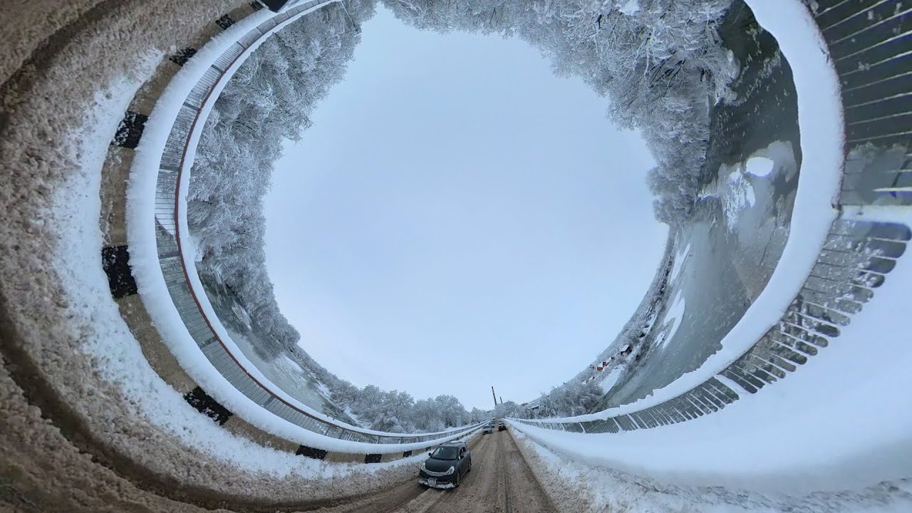 Кропоткин в Снегу VR 360. 2026 Мост через Кубань.