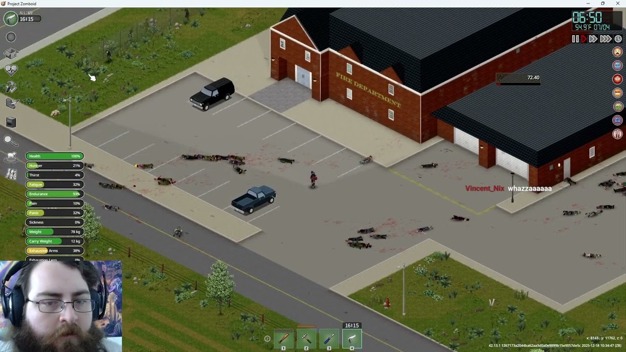 Endless Hordes!  Project Zomboid Year Survival Challenge! Build 42 Vod 47