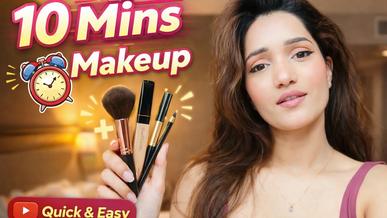 Get Ready With Me: 10-Minute Realistic Makeup #10minutes #quickglam #makeuptutorial #makeup #yt 
