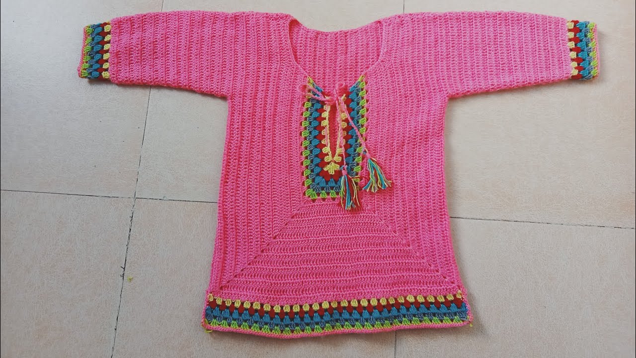 beautiful crochet kurti (subtitles available)