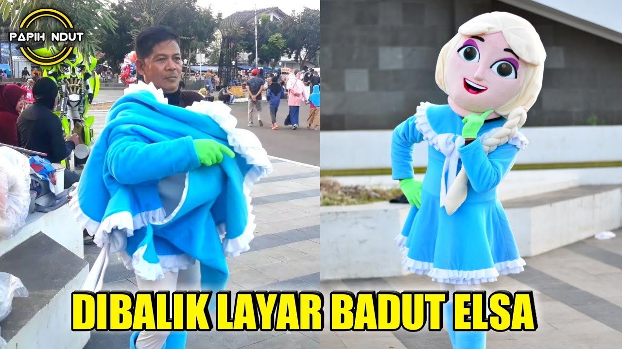 Dibalik layar badut lucu~behind the scene badut elsa frozen | badut karawang