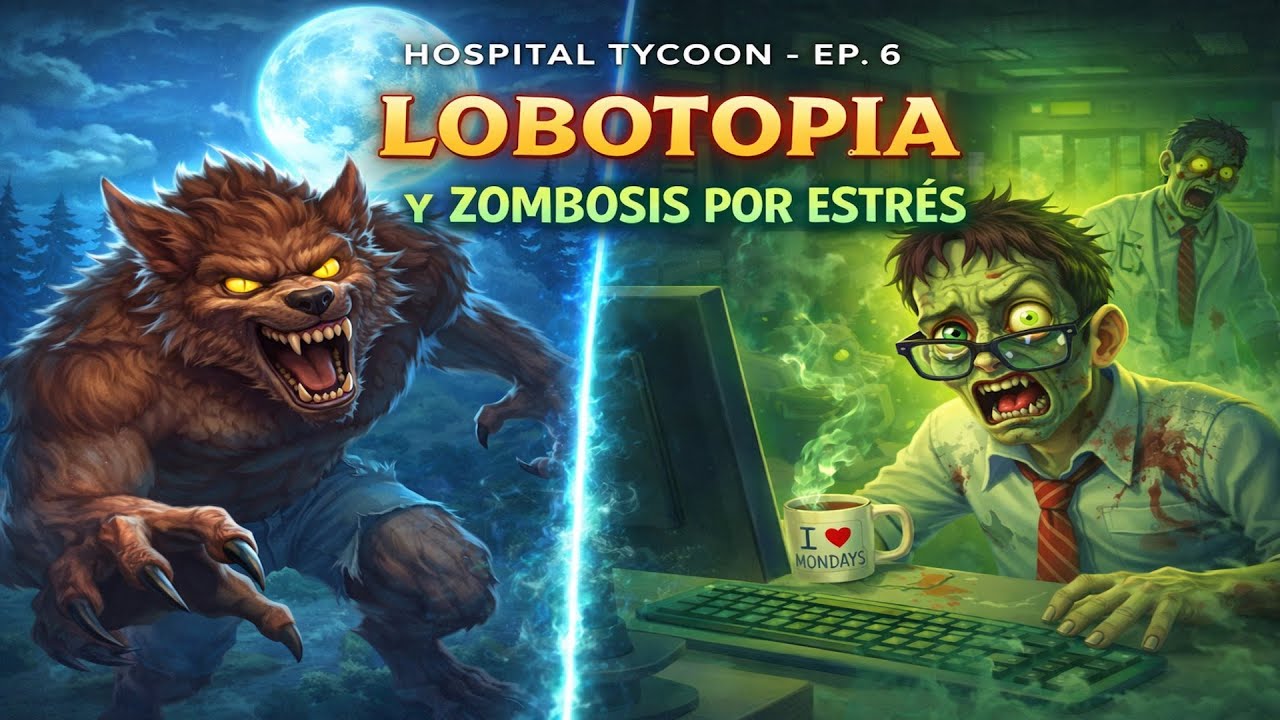 LOBOTOPIA Y DUCHAS ÁCIDAS 🐺 Sin Comentarios | Tiempo Real | Hospital Tycoon S2 Ep. 2