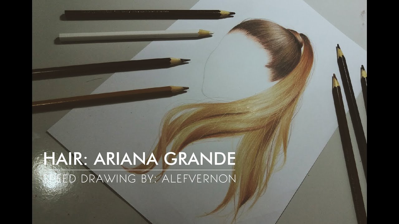Como desenhar Cabelo Realista: Ariana Grande - Alef Vernon