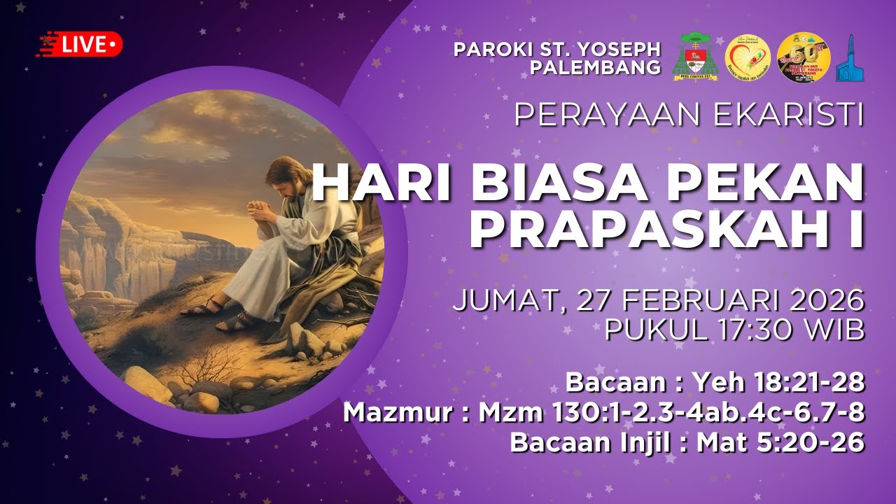 Perayaan Ekaristi | Jumat, 27 Februari 2026 | 17.30 WIB