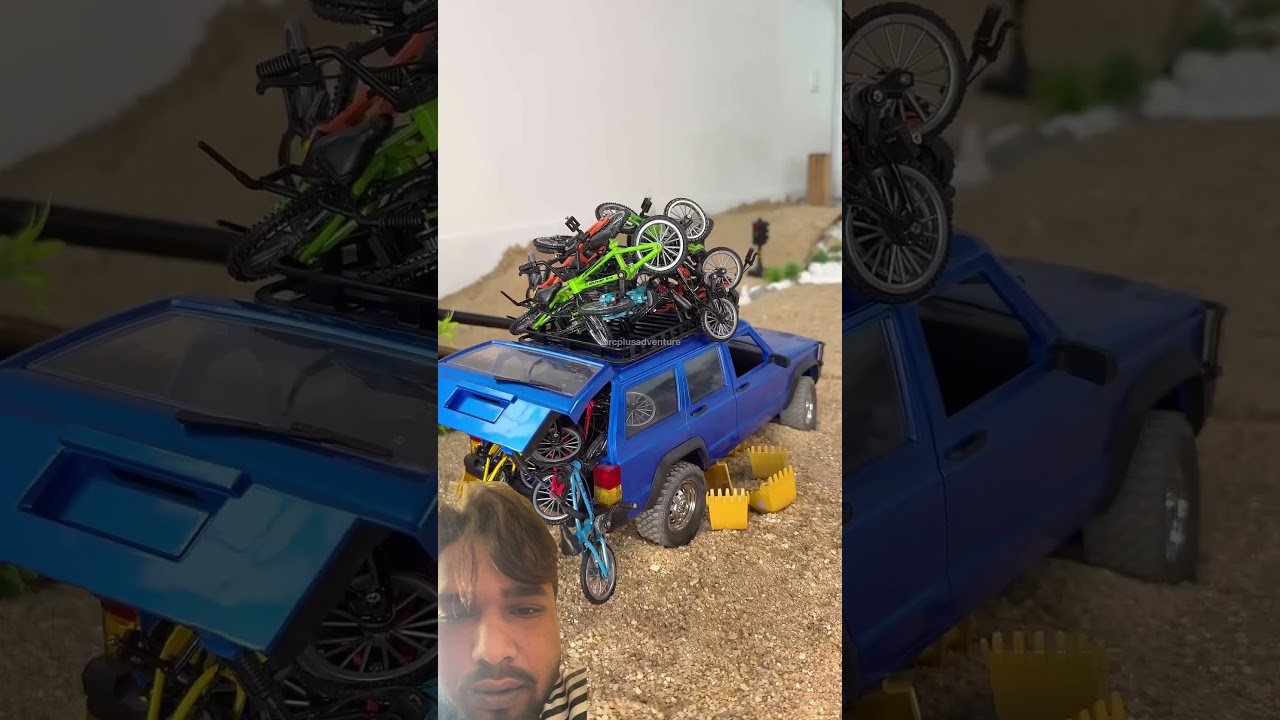 Obstacles Challenge | TOYOTA Land Cruiser MN82 JEEP Cherokee MN78 and Defender MN99 RC 