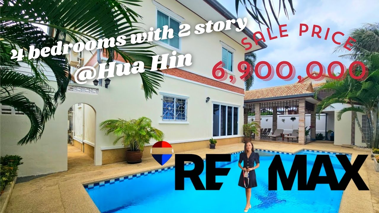 Natural Hills 1, 2 Storey Villa, 4 Bed 4 Bath in Hua Hin Soi 6 For Sale Price: 6,900,000 THB