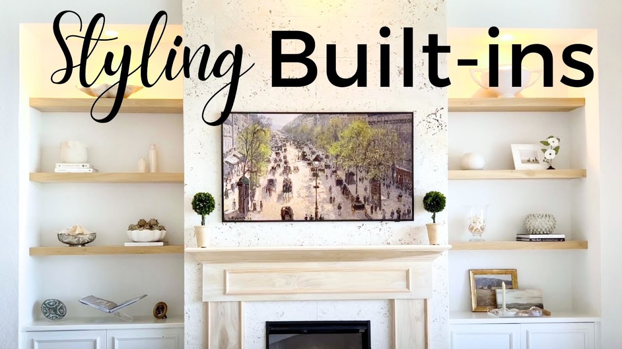 Styling Built-ins & Bookshelves Decorate With Me / Living Room Decor Ideas