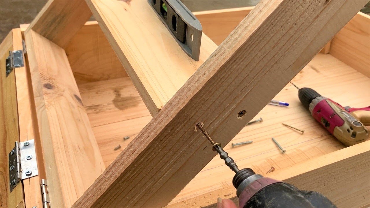 Unique And Creative Woodworking Project // The idea Of a Folding Ladder Combined With a Desk