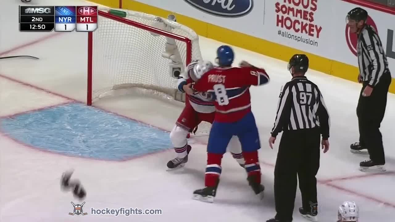 Kevin Klein vs Brandon Prust Oct 25, 2014