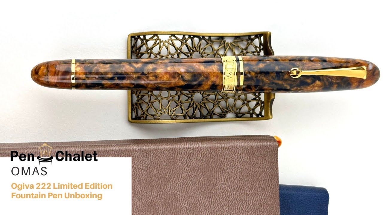 Omas Ogiva 222 Blue Saffron Fountain Pen Unboxing Video