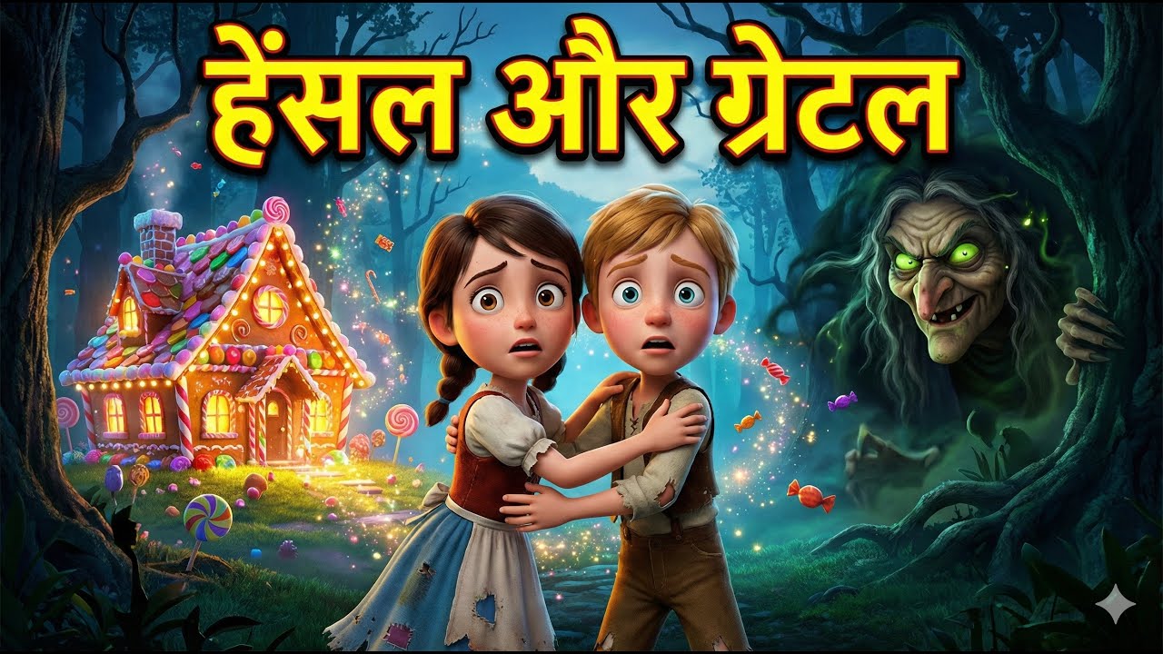हेंसल और ग्रेटल और जादुई कैंडी हाउस! 🍭🧙‍♀️ Hansel and Gretel Hindi Kahaniya  | हिंदी मोरल कहानियां