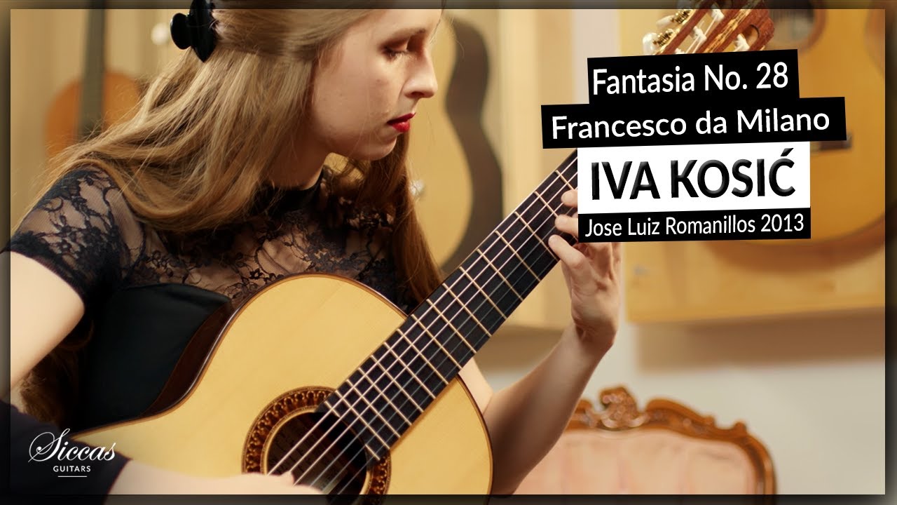 Iva Kosic plays Fantasia No. 28 by F. da Milano on a 2013 José Luiz Romanillos Classical Guitar