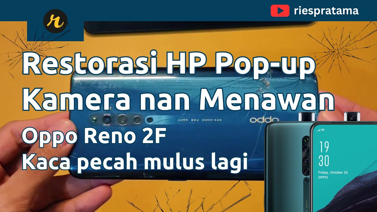 Ganti baterai dan back case Oppo Reno 2F, jadi seperti baru