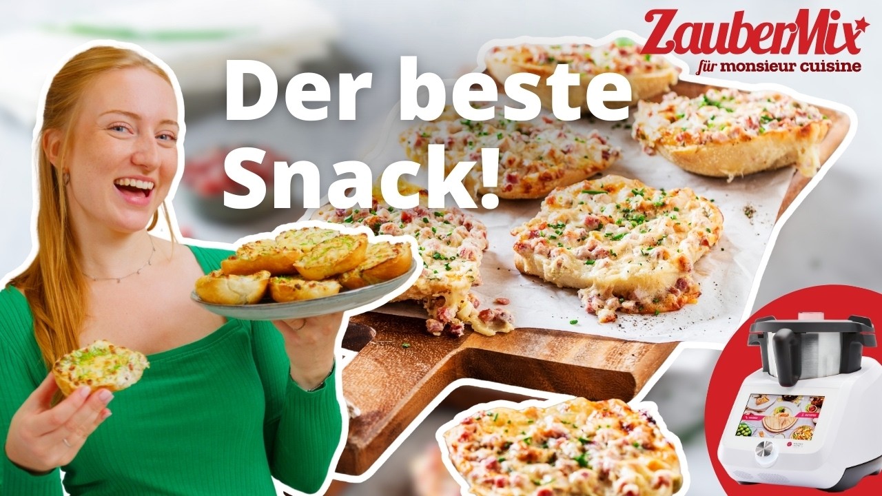😍 Die besten Flammkuchenbr&ouml;tchen mit Speck &ndash; in 15 Min. | Monsieur Cuisine Rezept