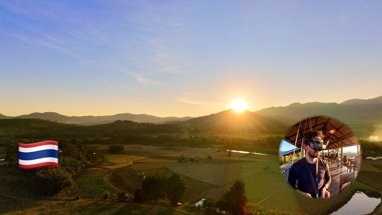 Sunset from Pai’s best-known viewpoint at Two Huts, Pai, Thailand 🇹🇭