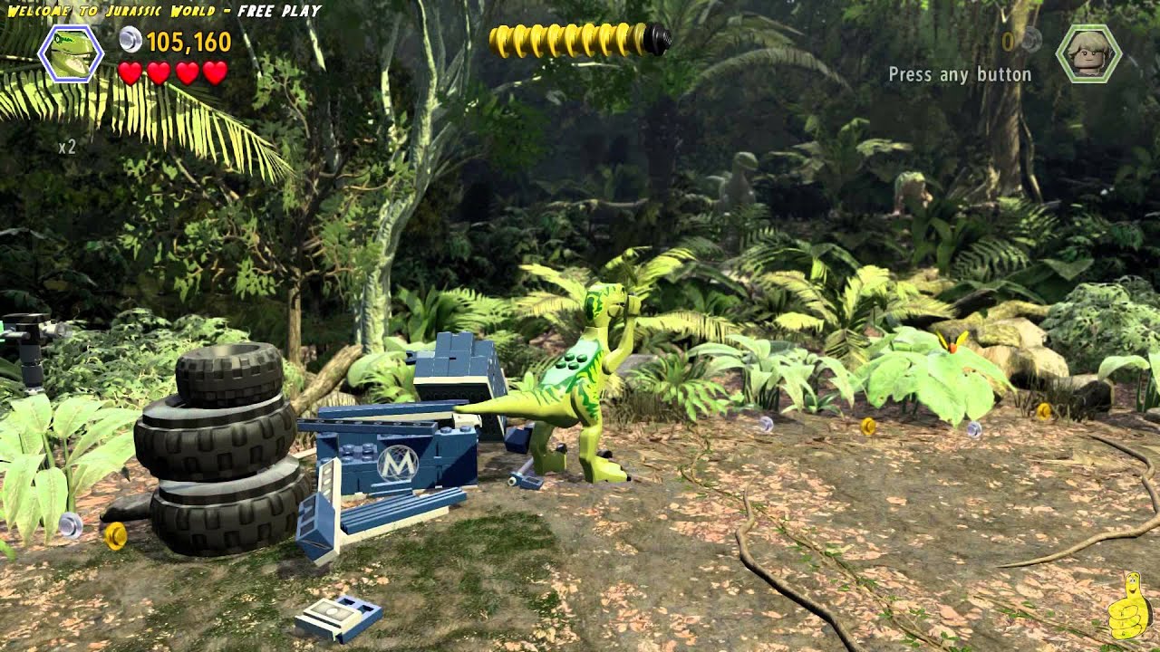 Lego Jurassic World: Уровень 16. Добро пожаловать в Юрский мир. БЕСПЛАТНАЯ ИГРА (все предметы кол...