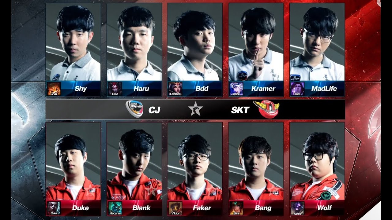 CJ vs SKT Game 1 Highlights - CJ ENTUS vs SK TELECOM T1 - LCK 2016 LOL Champions Korea Summer