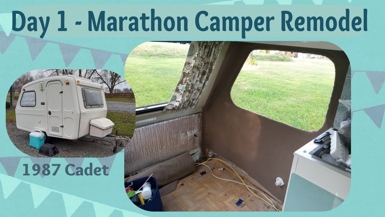 Day 1 Marathon Camper Repair // 1987 Cadet // n126 // Freedom Microlite Caravan