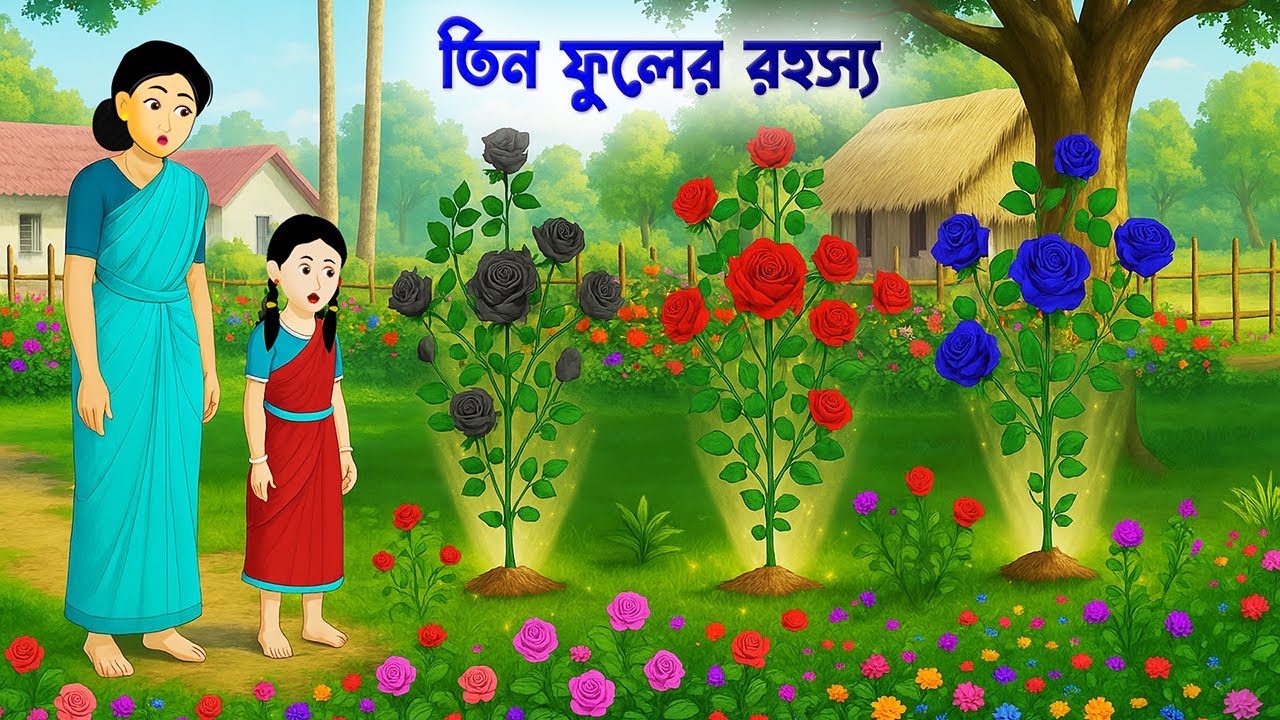 🌷🌼🌹 তিন ফুলের রহস্য 🌺 | Tin Phuler Rohossho | Rupkothar Bangla Cartoon | Golpo Konna
