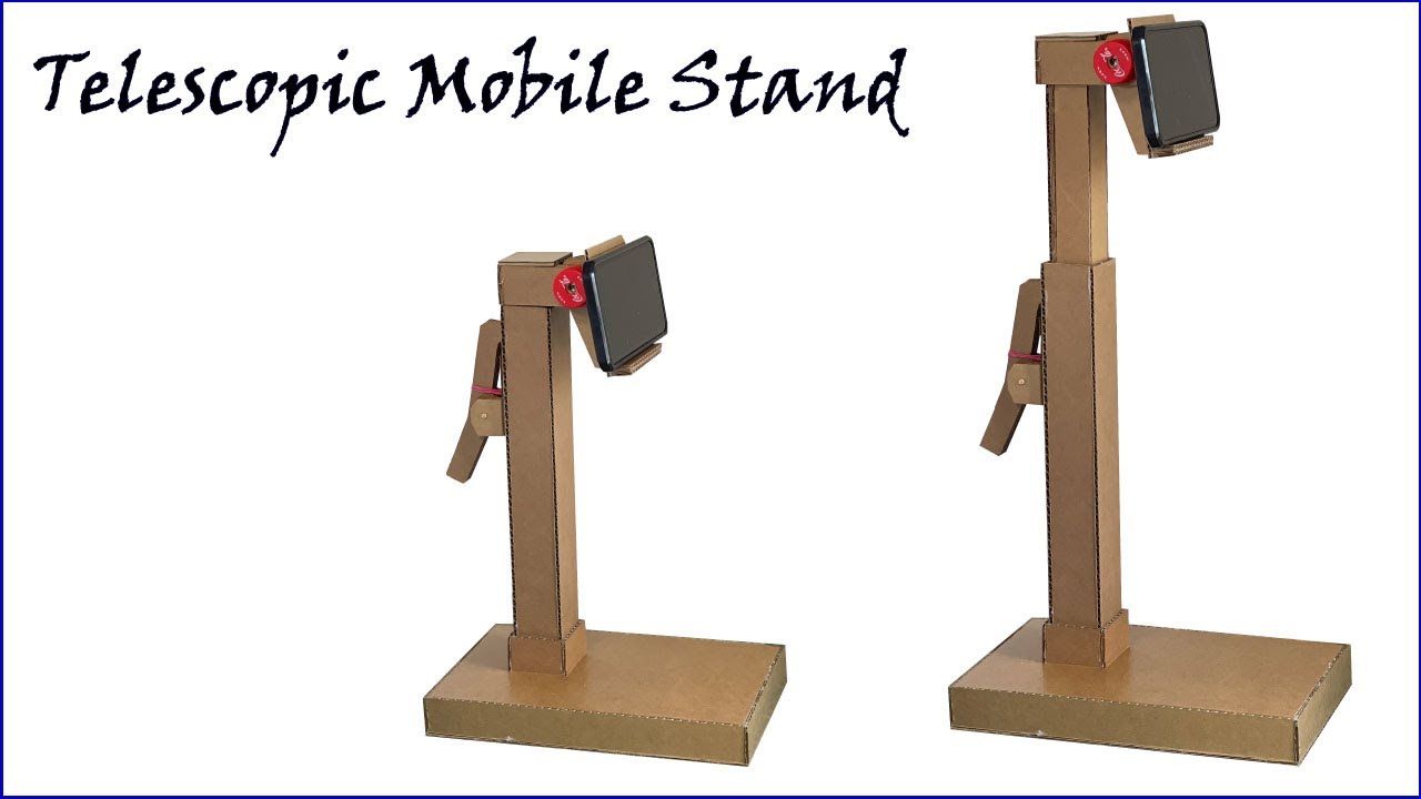 How to make Cardboard Mobile Stand || Telescopic Mobile stand