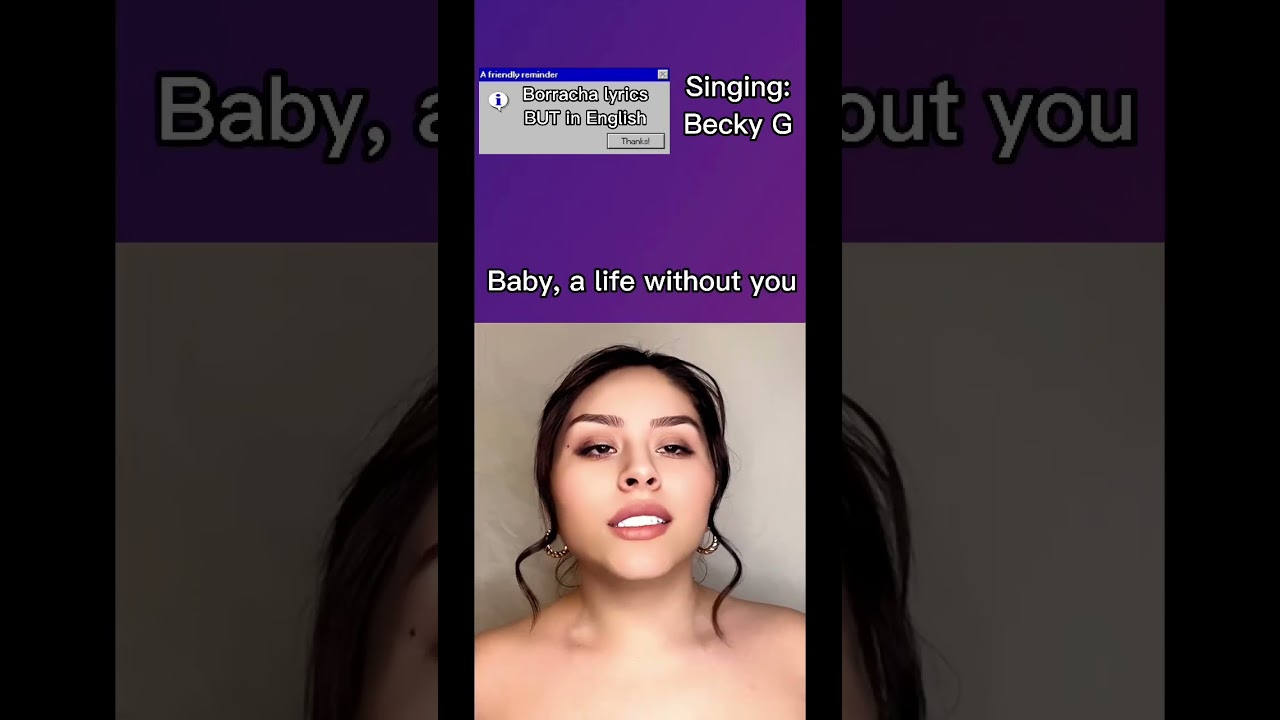 Becky G Lyrics BUT in English #entertainment #foryoupage #youtubeshorts #art #dalelike #apoyame