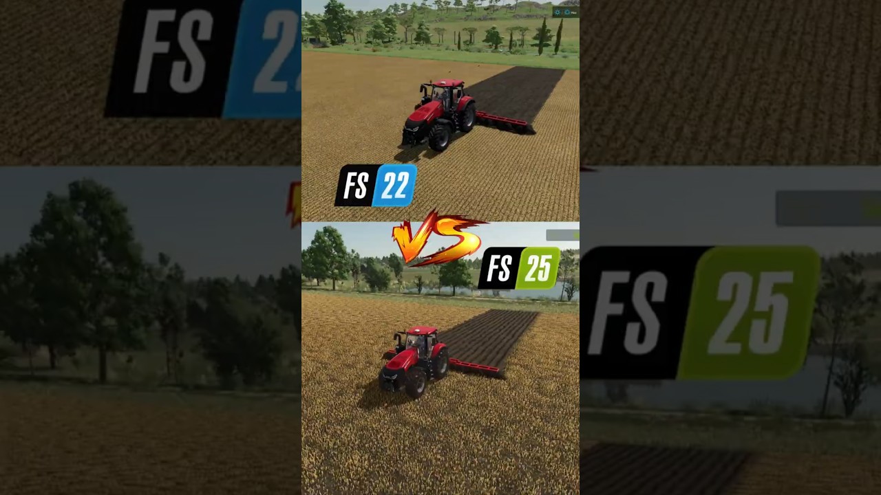 The Evolution of Plowing: FS22 vs FS25 #Shorts