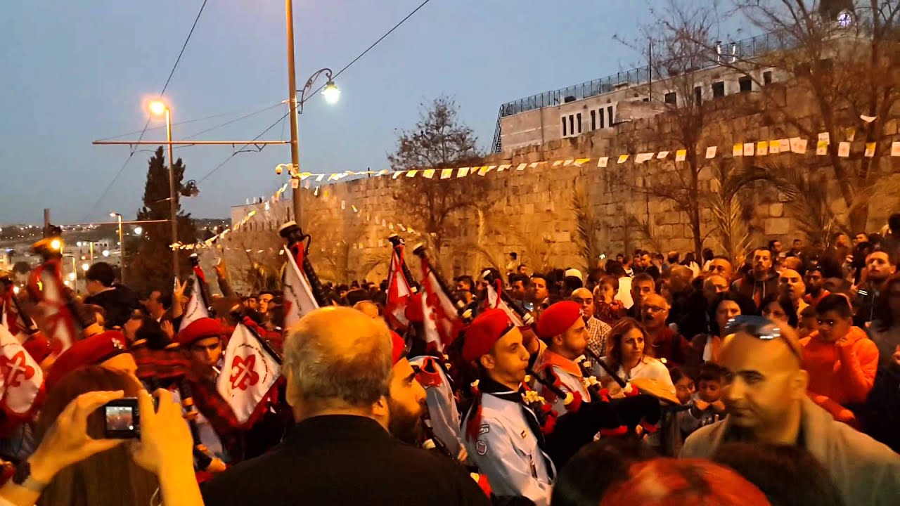 أحد الشعانين القدس 2015 كشافة الروم الأرثوذكس القدس - يابا يابا له + جيب المجوز يا عبود