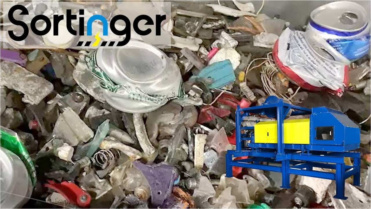 Eddy Current Separator ｜Sort Recycled Waste into Ferrous, Non-Ferrous Metals and Others｜Sortinger
