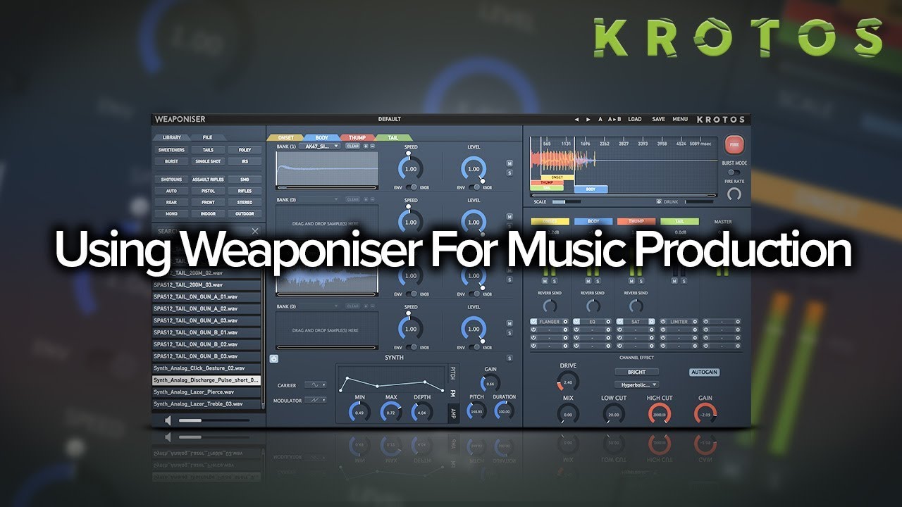 Using Weaponiser For Music Production