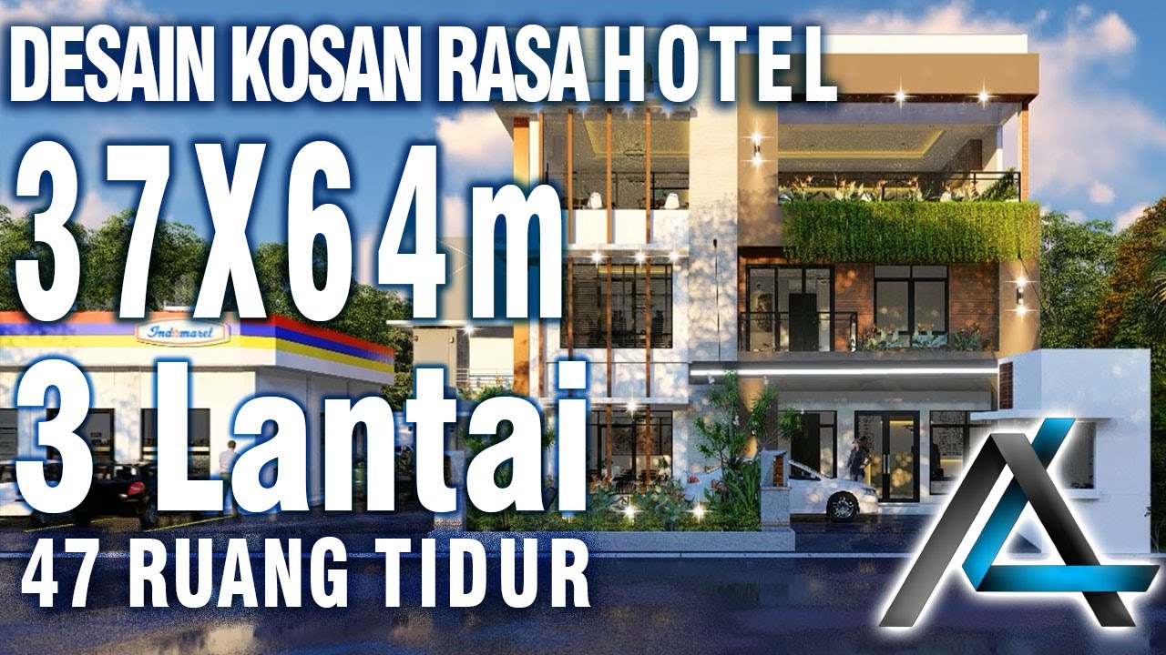 DESAIN KOSAN RASA HOTEL 37 x 64 meter I TUBAN – KOSAN MINIMALIS MODERN