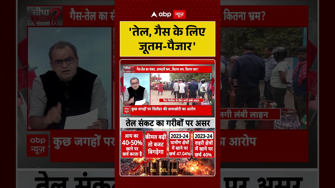 Sandeep Chaudhary: 'तेल, गैस के लिएजूतम-पैजार'| LPG Gas Crisis | Crude Oil | #shorts