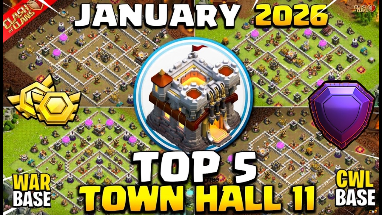 TOP 5! NEW BEST TH11 War Base + Copy Link 2026 | Town Hall 11 (TH11) Base Layout | Clash of Clans