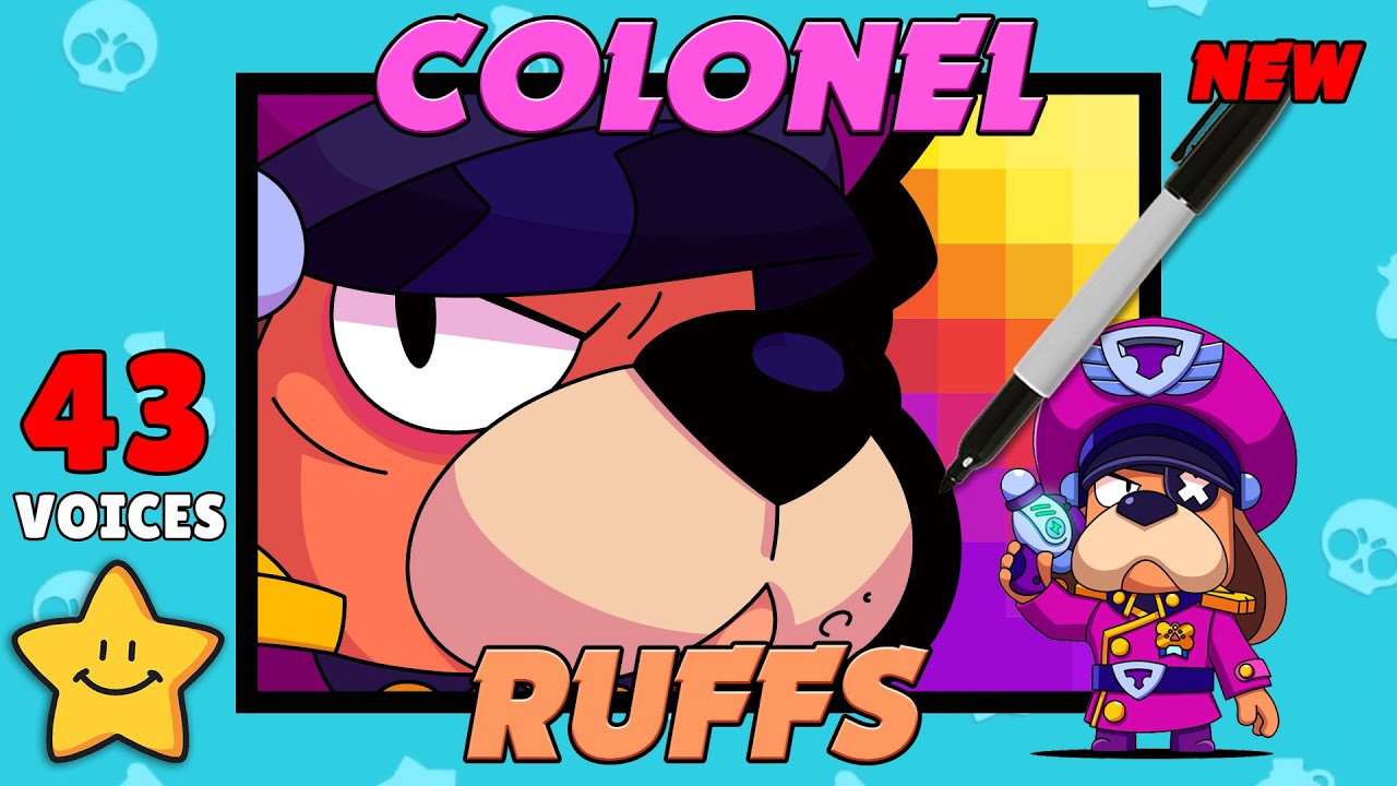 How To Draw Colonel Ruffs Icon 🐶 | Brawl Stars | New Brawler | Voice