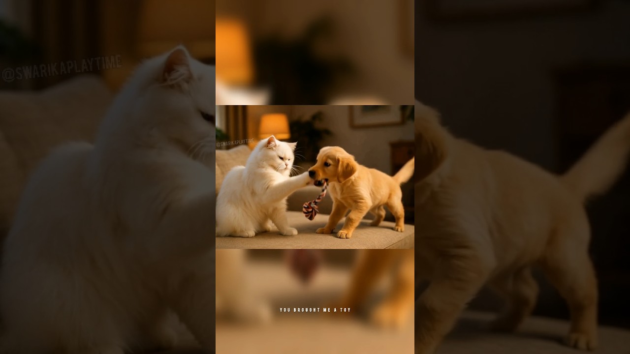 Dog Brings Toy… Cat Responds with a Slap! 😂 