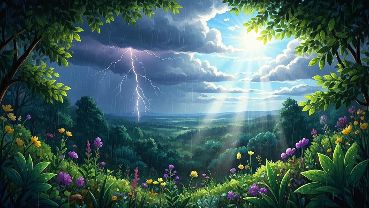 Storm & Sunlight Nature's Harmony  Relaxing Forest Music for Calm & Focus #meditation #relax