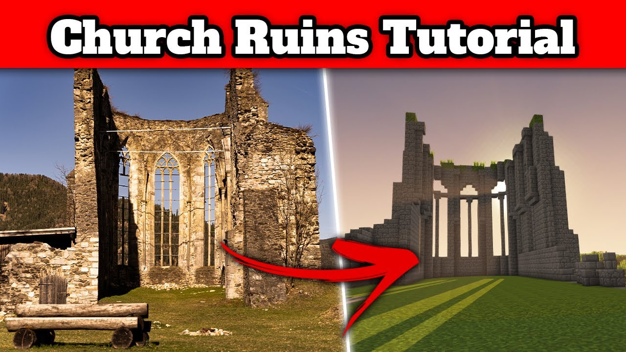 Minecraft Tutorial Church Ruin [Easy Tutorial] [Friesach]