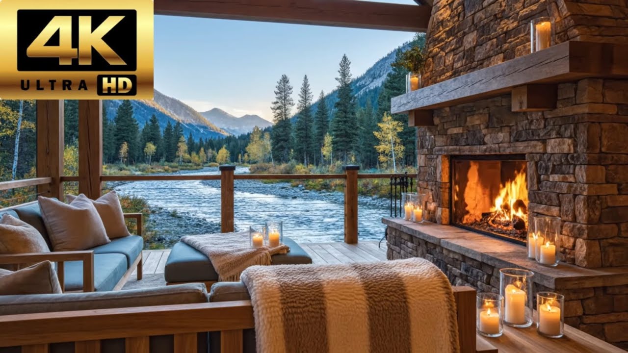 Luxury Cabin in the Woods 🌲✨ 4K 1 Hour Peaceful Ambience for Sleep, Meditation & Deep Focus