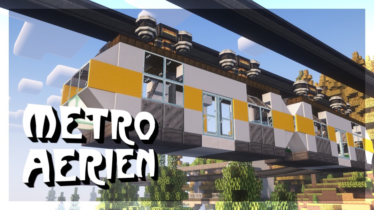 J'ai construit un MÉTRO AÉRIEN avec Create en Minecraft Moddé