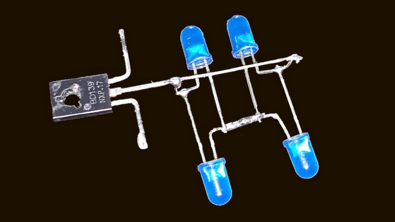 LED VU METER 3V - 5V dengan satu transistor bisa menyala sesuai irama musik