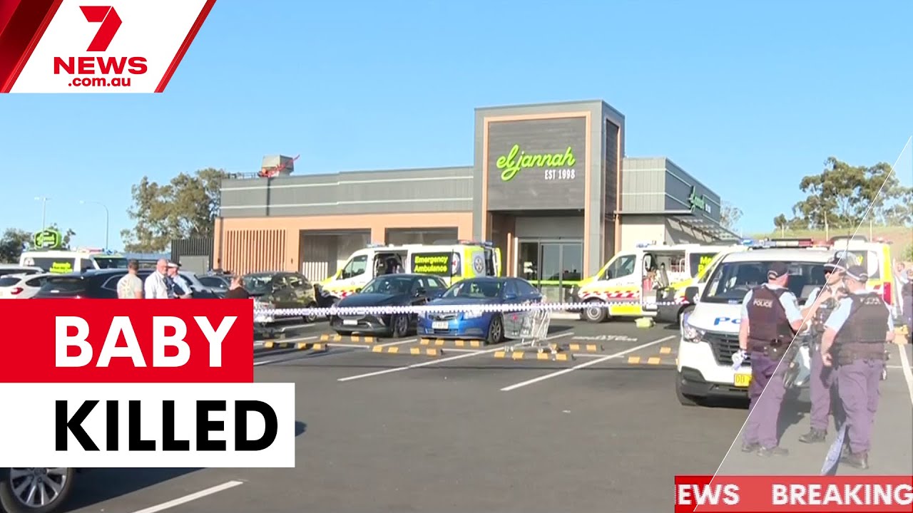 Baby killed in Minto Mall car park tragedy | 7NEWS