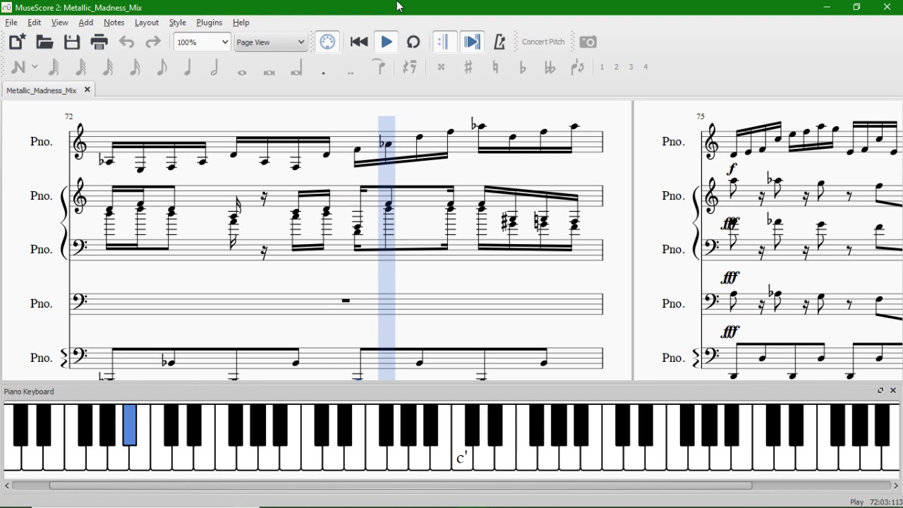 Metallic Madness Piano Mix