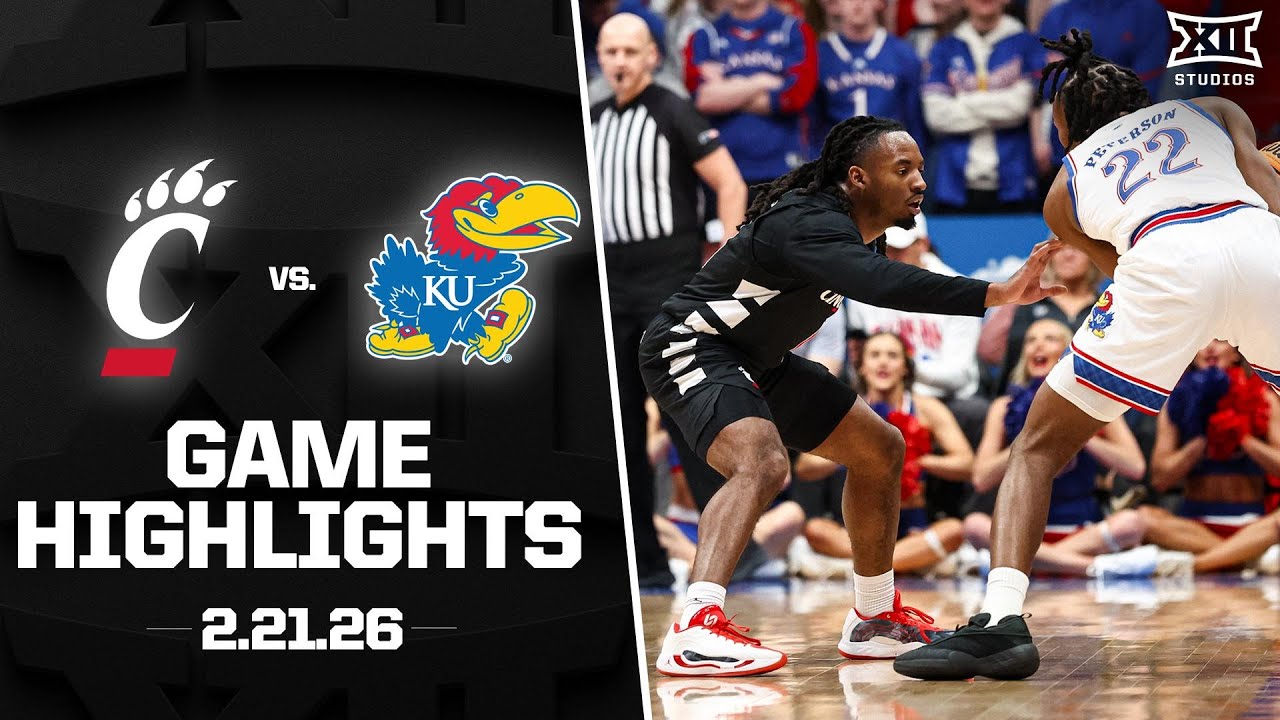Cincinnati vs. #8 Kansas Game Highlights | 2025-26 Big 12 Men’s Basketball
