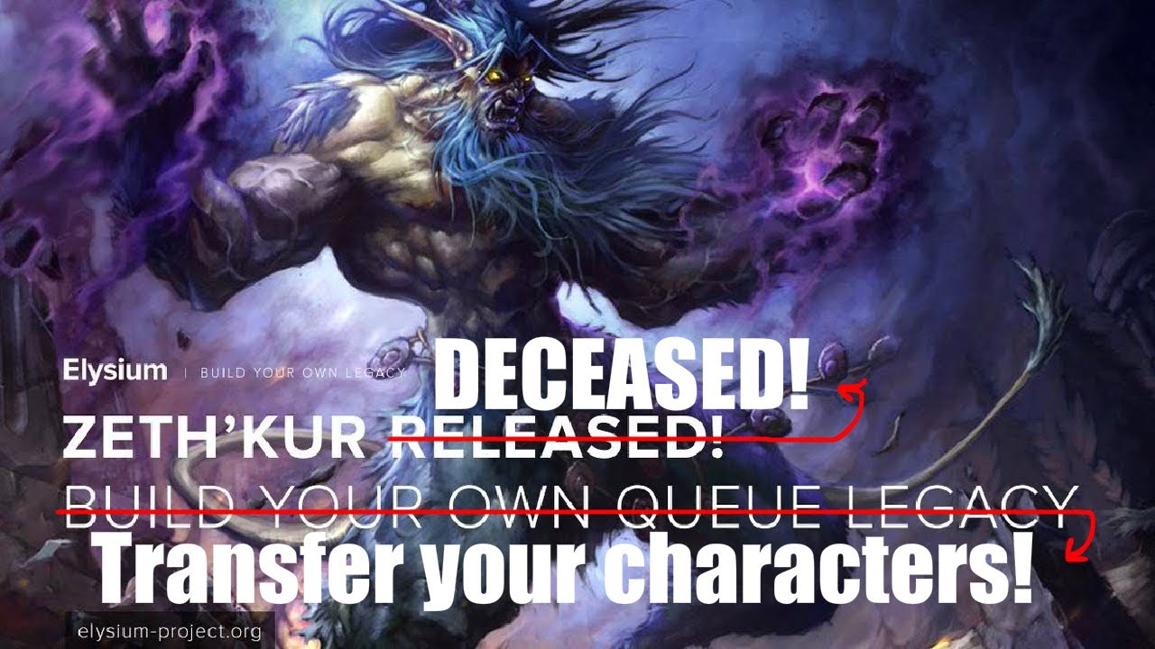Elysium-Project: How to Server Transfer! (Vanilla WoW)