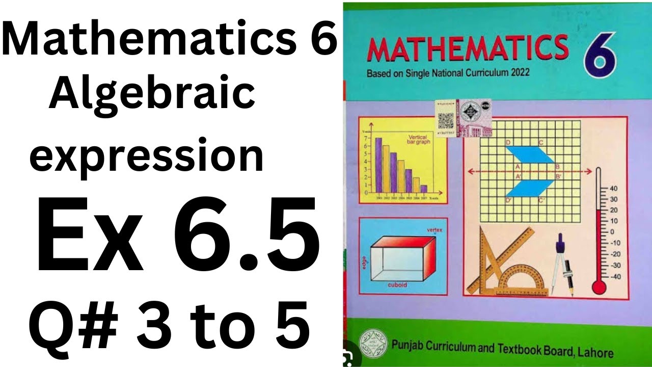 Mathematics class 6  Domain 2 Ex 6.5| class 6 Unit 2 Ex 6.5 Q#  3 to 5 @ytacademy198